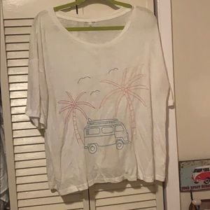 Embroidered short sleeve shirt